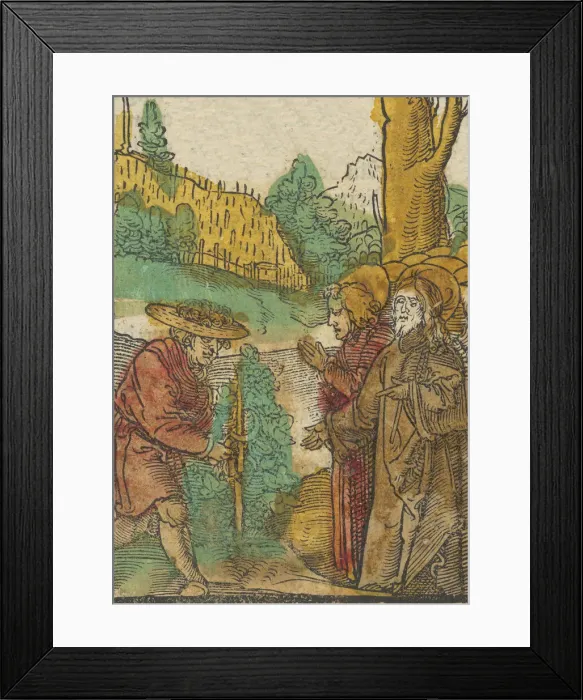 Framed Print : The Parable of the Workers in the Vineyard, from Das Plenarium, 1517