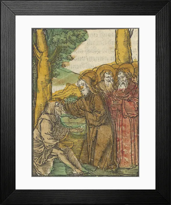 Framed Print : Christ Healing the Blind, from Das Plenarium, 1517. Creator Framed Print : Christ Healing the Blind, from Das Plenarium, 1517. Creator