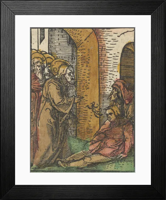Framed Print : Christ Healing the Possessed, from Das Plenarium, 1517. Creator Framed Print : Christ Healing the Possessed, from Das Plenarium, 1517. Creator