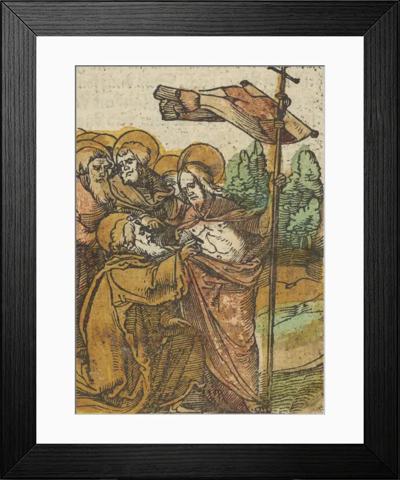 Framed Print : The Incredulity of Thomas, from Das Plenarium, 1517. Creator Framed Print : The Incredulity of Thomas, from Das Plenarium, 1517. Creator