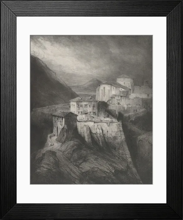 Framed Print : Eglise Saint Jean, Thiers, 1831. Creator: Godefroy Engelmann Framed Print : Eglise Saint Jean, Thiers, 1831. Creator: Godefroy Engelmann