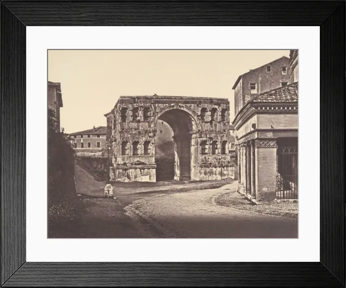 Framed Print : Arco di Giano, 1848-52. Creator: Eugene Constant Framed Print : Arco di Giano, 1848-52. Creator: Eugene Constant