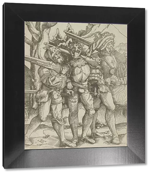 Three Soldiers with Muskets, ca. 1511-15. Creator: Hans Schaufelein the Elder