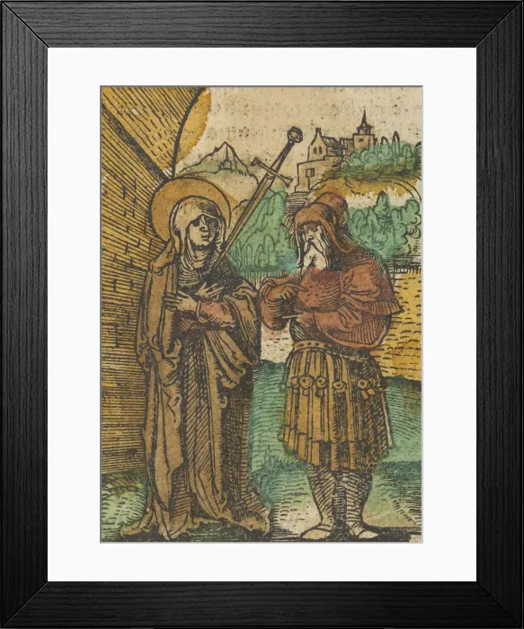 Framed Print : The Virgin as Mater Dolorosa and Simeon, from Das Plenarium, 1517 Framed Print : The Virgin as Mater Dolorosa and Simeon, from Das Plenarium, 1517