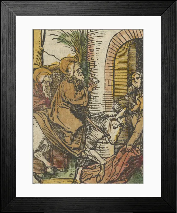 Framed Print : The Entry into Jerusalem, from Das Plenarium, 1517. Creator Framed Print : The Entry into Jerusalem, from Das Plenarium, 1517. Creator