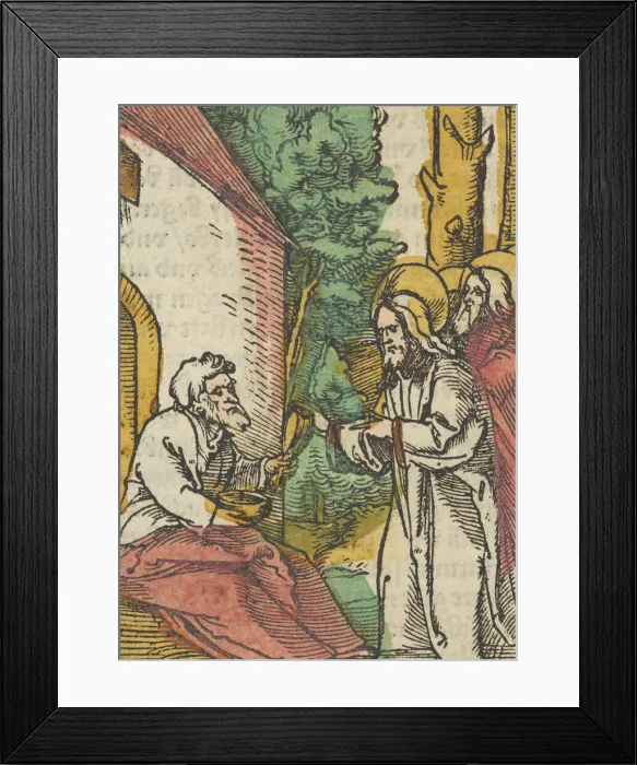 Framed Print : Christ Healing the Leper, from Das Plenarium, 1517. Creator Framed Print : Christ Healing the Leper, from Das Plenarium, 1517. Creator