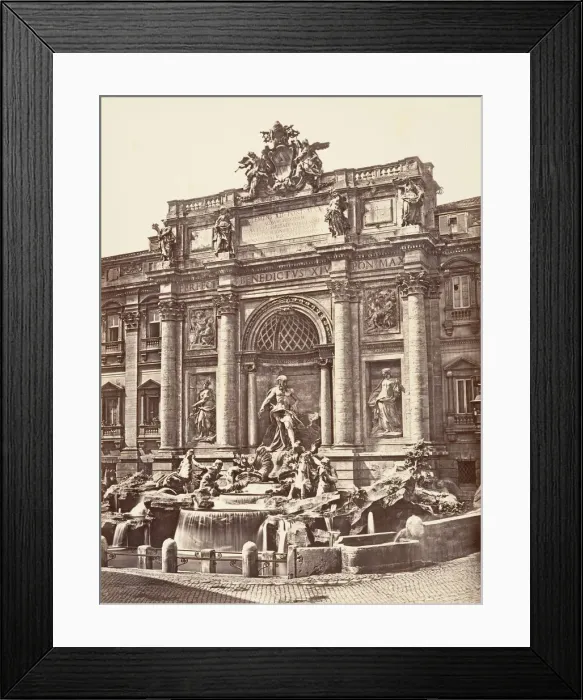 Framed Print : Fontana di Trevi, 1848-52. Creator: Eugene Constant Framed Print : Fontana di Trevi, 1848-52. Creator: Eugene Constant