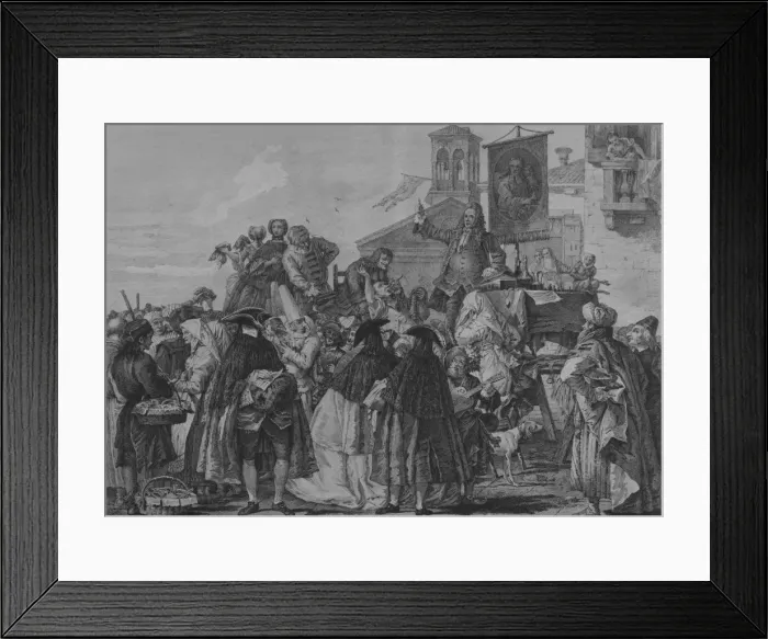Framed Print : The Quack Dentist, 1765. Creator: Giacomo Leonardis Framed Print : The Quack Dentist, 1765. Creator: Giacomo Leonardis
