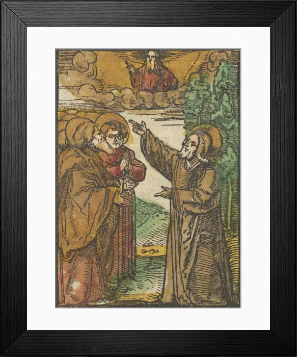 Framed Print : Christ Talking about his Return to the Father, from Das Plenarium, 1517 Framed Print : Christ Talking about his Return to the Father, from Das Plenarium, 1517