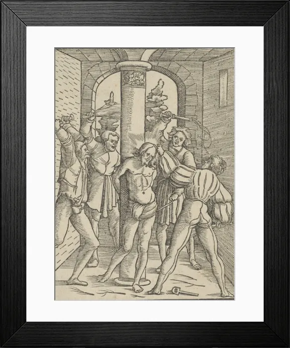 Framed Print : Christ Scourged, from The Doctrine, Life, and Passion of Jesus Christ, 1537 Framed Print : Christ Scourged, from The Doctrine, Life, and Passion of Jesus Christ, 1537