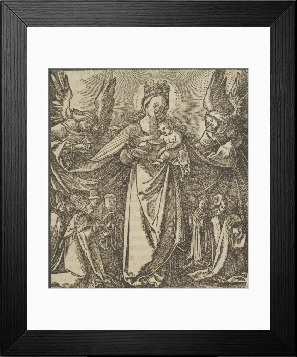 Framed Print : The Madonna of Mercy, from Hymmelwagen auff dem, wer wol lebt... 1517 Framed Print : The Madonna of Mercy, from Hymmelwagen auff dem, wer wol lebt... 1517