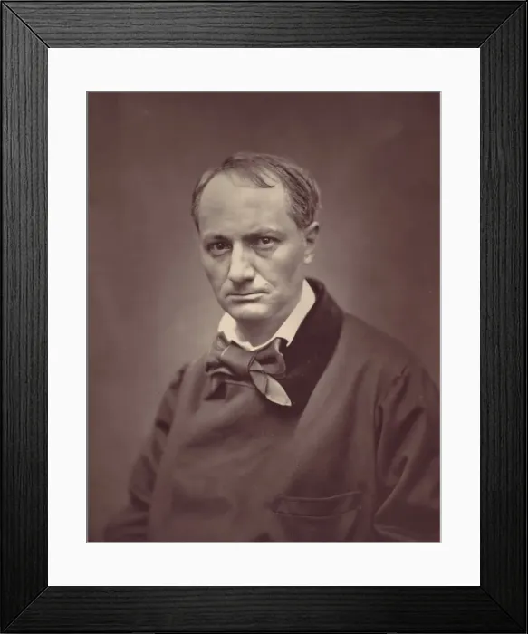 Framed Print : Charles Baudelaire, ca. 1863. Creator: Etienne Carjat Framed Print : Charles Baudelaire, ca. 1863. Creator: Etienne Carjat