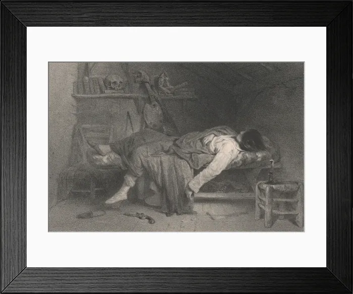 Framed Print : Le Suicide, 1846. Creator: Eugene Leroux Framed Print : Le Suicide, 1846. Creator: Eugene Leroux