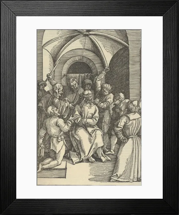 Framed Print : The Mocking of Christ, from Speculum passionis domini nostri Ihesu Christi, 1507 Framed Print : The Mocking of Christ, from Speculum passionis domini nostri Ihesu Christi, 1507