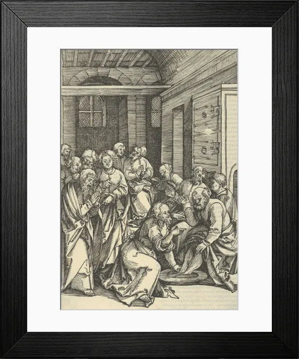 Framed Print : Christ Washing Saint Peters Feet, from Speculum passionis domini nostri Ihesu Christi Framed Print : Christ Washing Saint Peters Feet, from Speculum passionis domini nostri Ihesu Christi