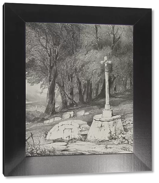 Croix sur la route de Clermont aRoyal, 1831. Creator: Godefroy Engelmann