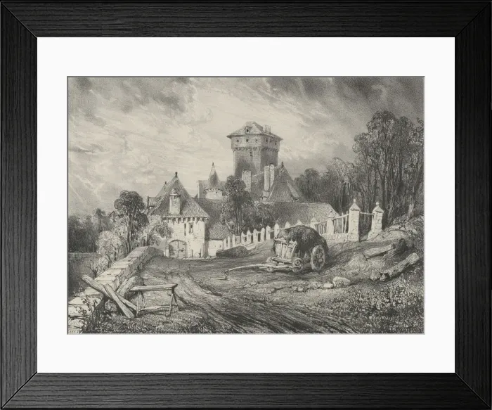Framed Print : Chateau de Pesteil aPolminhac, 1832. Creator: Godefroy Engelmann Framed Print : Chateau de Pesteil aPolminhac, 1832. Creator: Godefroy Engelmann
