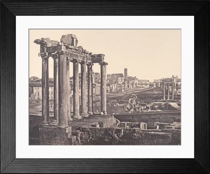 Framed Print : Veduta del Foro Romano, 1848-52. Creator: Eugene Constant Framed Print : Veduta del Foro Romano, 1848-52. Creator: Eugene Constant
