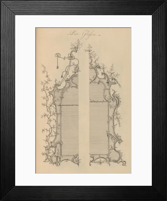 Framed Print : A General System of Useful and Ornamental Furniture... 1759-1763. Creator: Matthew Darly Framed Print : A General System of Useful and Ornamental Furniture... 1759-1763. Creator: Matthew Darly