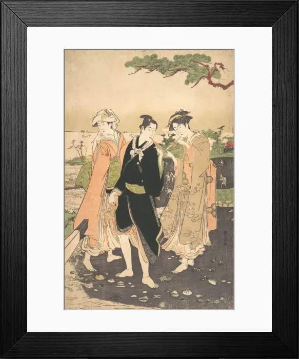 Framed Print : Along the Seashore at Futami. Creator: Utagawa Toyokuni I Framed Print : Along the Seashore at Futami. Creator: Utagawa Toyokuni I