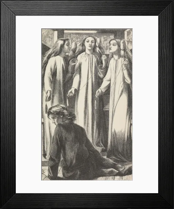 Framed Print : The Music Master, 1855. Creator: Dante Gabriel Rossetti Framed Print : The Music Master, 1855. Creator: Dante Gabriel Rossetti