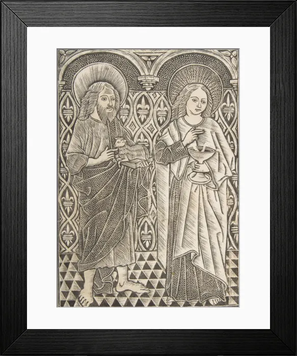 Framed Print : Saint John the Baptist and Saint John the Evangelist, 15th century Framed Print : Saint John the Baptist and Saint John the Evangelist, 15th century