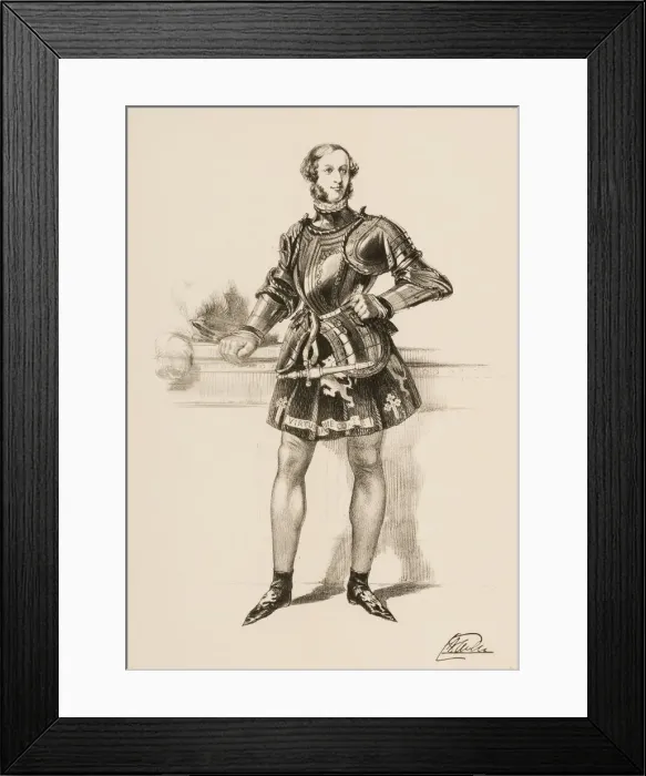 Framed Print : Print of William 2nd Earl of Craven in Costume Worn at Eglinton Tournament 1839 Framed Print : Print of William 2nd Earl of Craven in Costume Worn at Eglinton Tournament 1839
