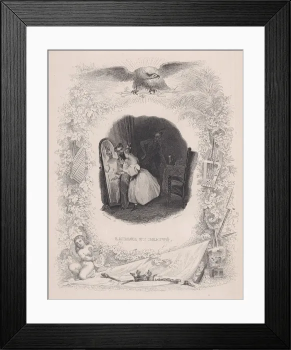 Framed Print : Ugliness and Beauty, from The Songs of Beranger, 1829 Framed Print : Ugliness and Beauty, from The Songs of Beranger, 1829
