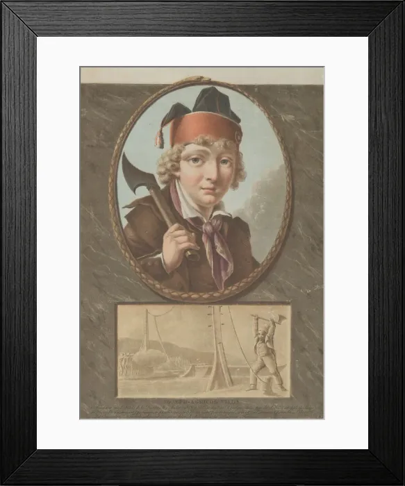 Framed Print : Joseph-Agricol Viala, after Sablet, ca. 1795. Creator: Pierre Michel Alix Framed Print : Joseph-Agricol Viala, after Sablet, ca. 1795. Creator: Pierre Michel Alix