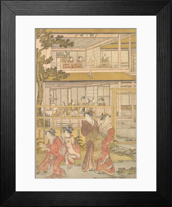 Framed Print : Uranosuke Plays Blind Mans Buff with the Women of the Ichiriki Joroya, ca. 1790 Framed Print : Uranosuke Plays Blind Mans Buff with the Women of the Ichiriki Joroya, ca. 1790