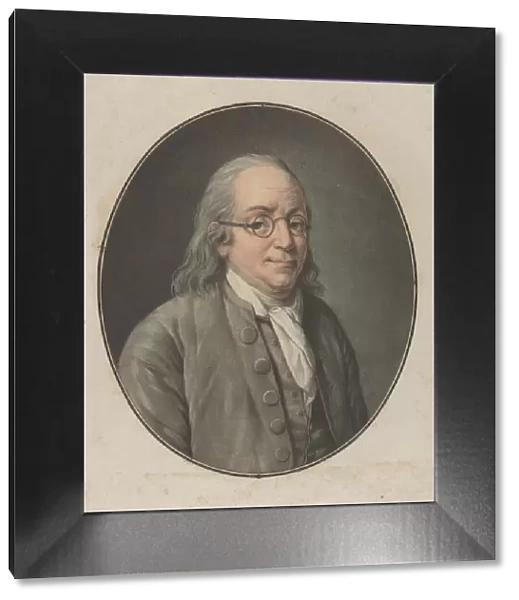 Portrait of Franklin, after Vanloo, ca. 1795. Creator: Pierre Michel Alix
