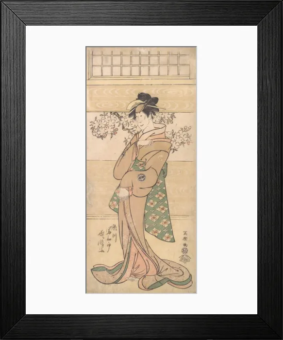 Framed Print : Actor Segawa Tomisaburo II as the Geisha Asaka, 1794-95 Framed Print : Actor Segawa Tomisaburo II as the Geisha Asaka, 1794-95