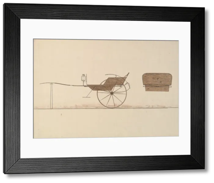 Framed Print : Design for Village Cart, 1850-74. Creator: Unknown Framed Print : Design for Village Cart, 1850-74. Creator: Unknown