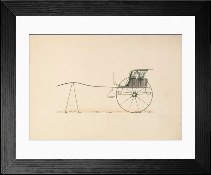 Framed Print : Design for Stanhope Gig, 1850-74. Creator: Unknown Framed Print : Design for Stanhope Gig, 1850-74. Creator: Unknown