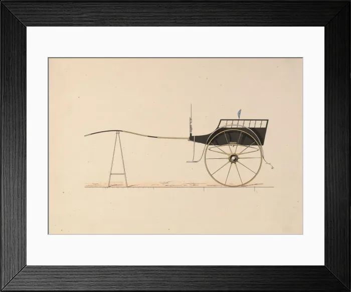 Framed Print : Design for Village Cart, 1850-74. Creator: Unknown Framed Print : Design for Village Cart, 1850-74. Creator: Unknown