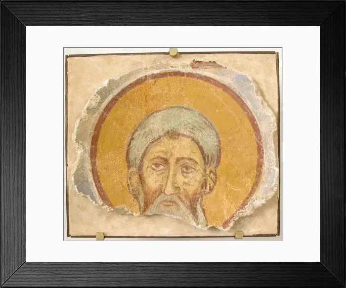 Framed Print : Wall Painting of a Male Saint, Byzantine, 12th century, modern restoration Framed Print : Wall Painting of a Male Saint, Byzantine, 12th century, modern restoration