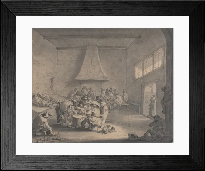 Framed Print : Guardroom Scene, ca. 1700. Creator: Peeter Bout Framed Print : Guardroom Scene, ca. 1700. Creator: Peeter Bout