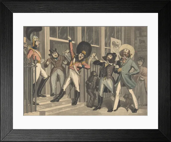 Framed Print : The Rival Whiskers, ca. 1824. Creators: George Hunt, Theodore Lane Framed Print : The Rival Whiskers, ca. 1824. Creators: George Hunt, Theodore Lane