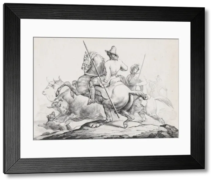 Framed Print : Bouchers de Rome, 1817. Creator: Theodore Gericault Framed Print : Bouchers de Rome, 1817. Creator: Theodore Gericault