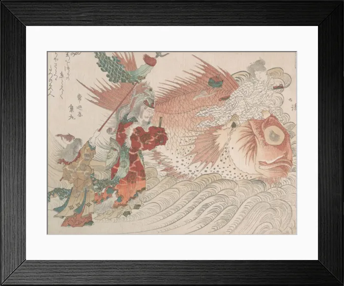 Framed Print : Urashima Taro Going Home on the Back of a Tai Fish, the King of the Sea Seeing Him Framed Print : Urashima Taro Going Home on the Back of a Tai Fish, the King of the Sea Seeing Him