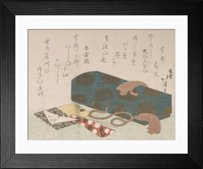 Framed Print : Letter-box and Toothpick Holders, 19th century. Creator: Totoya Hokkei Framed Print : Letter-box and Toothpick Holders, 19th century. Creator: Totoya Hokkei