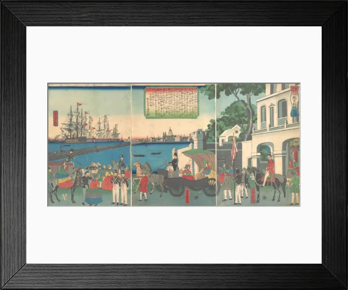 Framed Print : The Port of London England, 2nd month, 1862. Creator: Utagawa Yoshitora Framed Print : The Port of London England, 2nd month, 1862. Creator: Utagawa Yoshitora