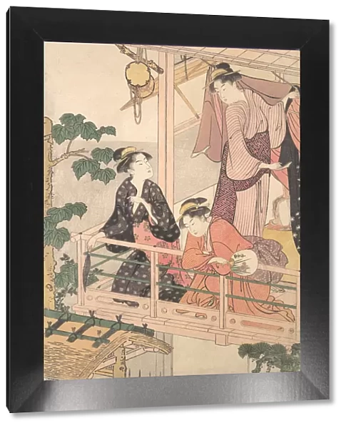Three Women on a Balcony, ca. 1786. Creator: Torii Kiyonaga