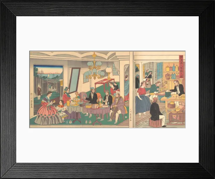 Framed Print : A Foreign Residence in Yokohama, 1st month, 1861. Creator: Yoshikazu Framed Print : A Foreign Residence in Yokohama, 1st month, 1861. Creator: Yoshikazu