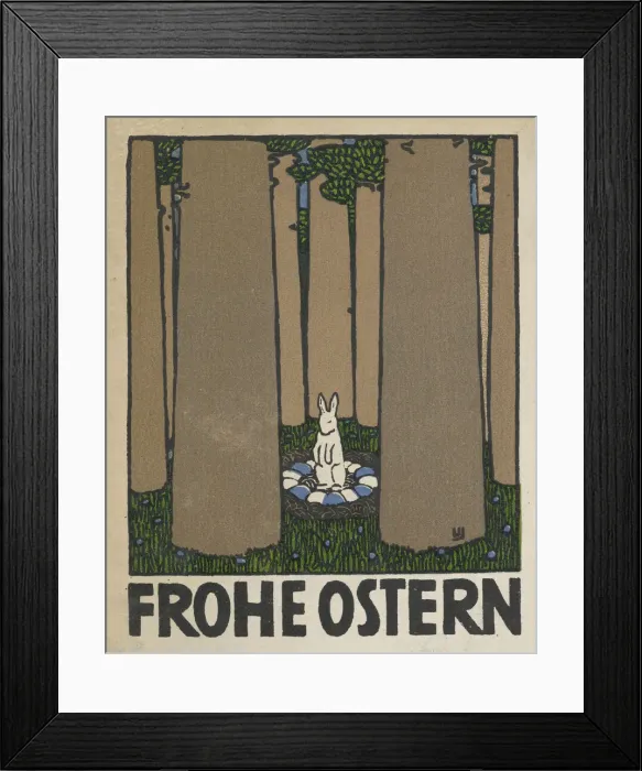 Framed Print : Happy Easter (Frohe Ostern), 1908. Creator: Urban Janke Framed Print : Happy Easter (Frohe Ostern), 1908. Creator: Urban Janke