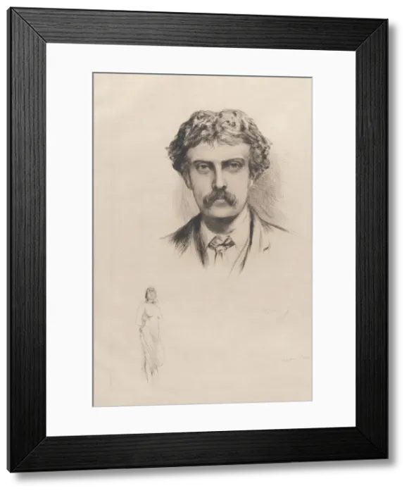Framed Print : Portrait of Cecil Lawson, 1882. Creator: Hubert von Herkomer Framed Print : Portrait of Cecil Lawson, 1882. Creator: Hubert von Herkomer