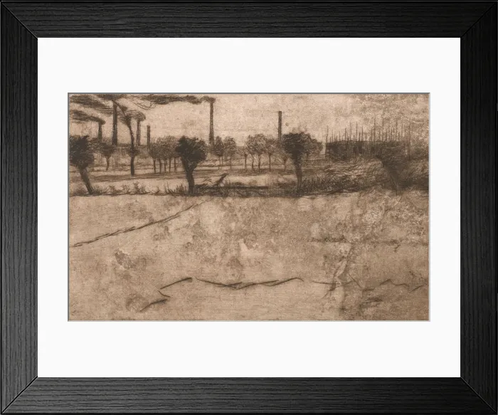 Framed Print : Landscape with Industrial Plants, 1909. Creator: Umberto Boccioni Framed Print : Landscape with Industrial Plants, 1909. Creator: Umberto Boccioni