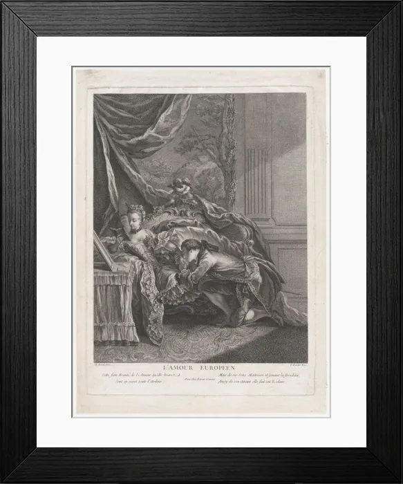 Framed Print : L amour europeen, 1751-97. Creator: Pierre Francois Basan