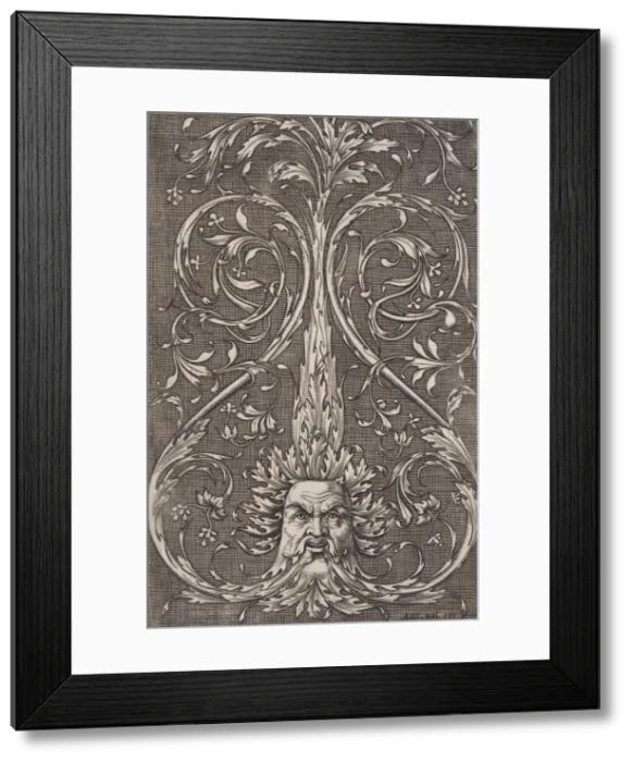 Framed Print : Ornamental Panel, ca. 1514-36. Creator: Agostino Veneziano Framed Print : Ornamental Panel, ca. 1514-36. Creator: Agostino Veneziano