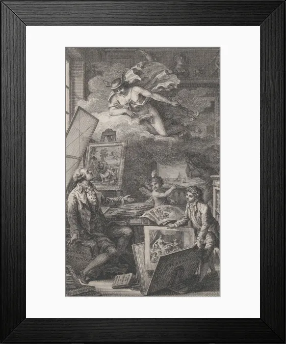 Framed Print : In Memory of P. FR. Basan, an engraving for the catalogue of the collection of P. -F Framed Print : In Memory of P. FR. Basan, an engraving for the catalogue of the collection of P. -F